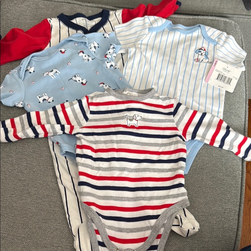 Striped and Patterned Kids One Piece Set